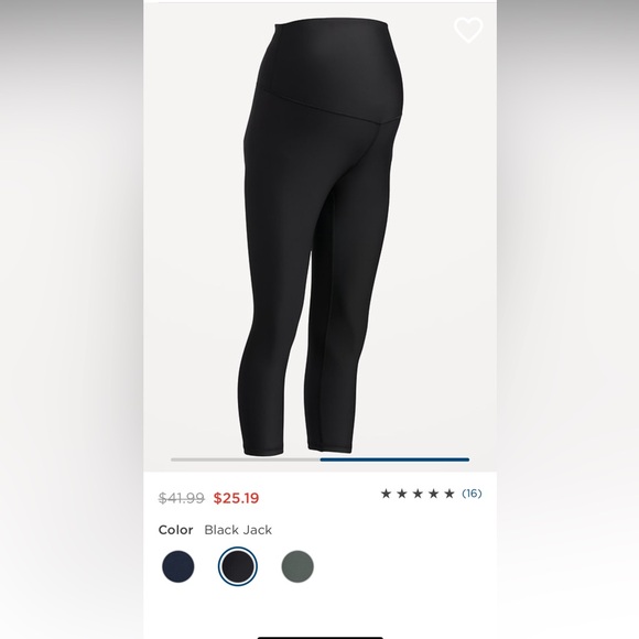 Maternity Full Panel PowerSoft Crop Leggings - Picture 2 of 2